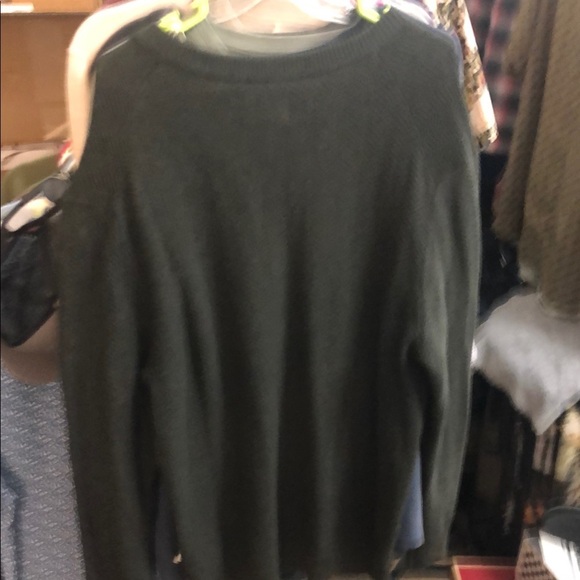 NNO7 Dark Army Green Crewneck Sweater Soft Knit Casual - Picture 4 of 4